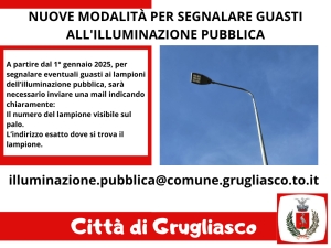 Grafica lampioni Città di Grugliasco